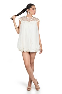 Foto 7 | Foto 7 | Vestido Corto De Tul Roman Fashion/juvenil, 14392 (hueso)
