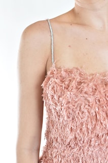 Foto 4 | Foto 4 | Vestido Con Textura De Plumas Roman Fashion/juvenil, 083 (palo De Rosa)