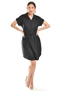 Foto 6 | Foto 6 | Vestido Camisero De Lino Roman Fashion /juvenil, 2336 (negro)