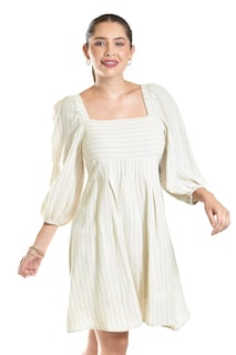 Foto 5 | Foto 5 | Vestido De Algodon A Rayas Roman Fashion /juvenil, 20225 (arena)