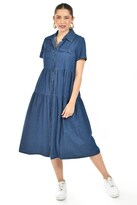 Vestido Denim Roman Fashion /juvenil 556 (azul Dark)