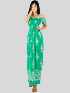 Foto 2 | Foto 2 | Vestido Maxi Casual Mujer Largo Cómodo Ves-1024 Verde Estilo Boho