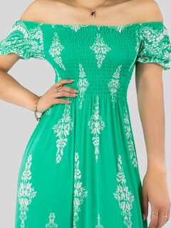 Foto 7 | Foto 7 | Vestido Maxi Casual Mujer Largo Cómodo Ves-1024 Verde Estilo Boho