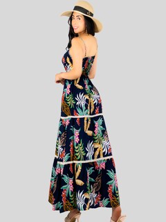Foto 3 | Foto 3 | Vestido Maxi Casual Mujer Largo Ves-1017 Marino Cómodo De Tirantes