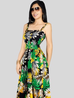 Foto 5 | Foto 5 | Vestido Maxi Casual Mujer Ves-1016 Negro Largo Cómodo De Tirantes