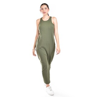 Foto 1 | Foto 1 | Maxi Vestido Sin Manga Roman Fashion / Juvenil, 23974 (verde Militar) Verde Oscuro