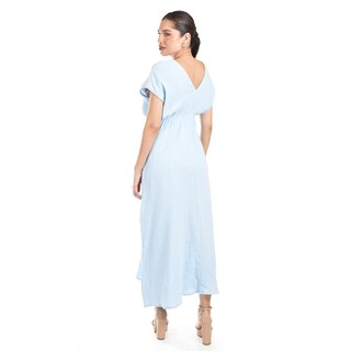 Foto 3 | Foto 3 | Maxi Vestido De Algodon Roman Fashion /juvenil, 4365 (azul Cielo) Azul Cielo