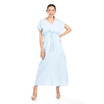 Maxi Vestido De Algodon Roman Fashion /juvenil, 4365 (azul Cielo) Azul Cielo