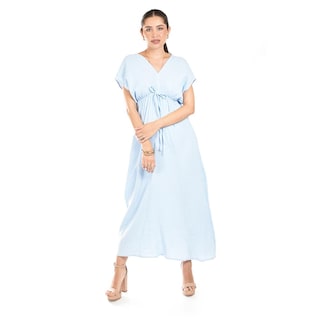 Foto 5 | Foto 5 | Maxi Vestido De Algodon Roman Fashion /juvenil, 4365 (azul Cielo) Azul Cielo