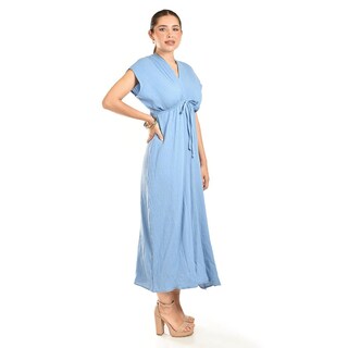 Foto 2 | Foto 2 | Maxi Vestido De Algodon Roman Fashion /juvenil, 4365 (azul Claro) Azul