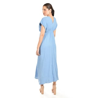 Foto 3 | Foto 3 | Maxi Vestido De Algodon Roman Fashion /juvenil, 4365 (azul Claro) Azul