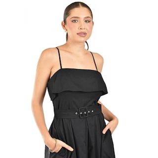 Foto 4 | Foto 4 | Vestido Largo Con Cinto Roman Fashion /juvenil 14116 (negro) Negro