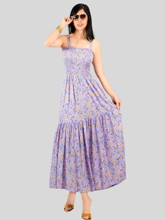 Foto 2 | Foto 2 | Vestido Maxi Casual Mujer Largo Ves-1027 Lila Cómodo De Tirantes