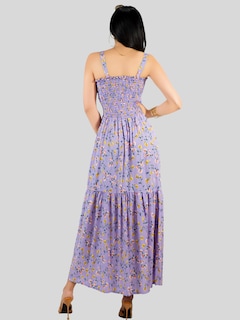 Foto 3 | Foto 3 | Vestido Maxi Casual Mujer Largo Ves-1027 Lila Cómodo De Tirantes