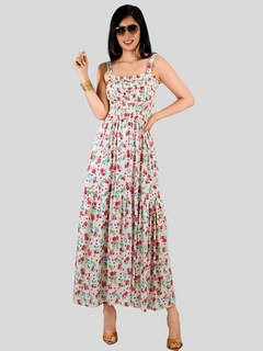 Foto 2 | Foto 2 | Vestido Maxi Casual Mujer Largo Ves-1027 Blanco D2 Cómodo De Tirantes