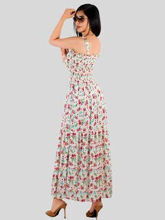 Foto 3 | Foto 3 | Vestido Maxi Casual Mujer Largo Ves-1027 Blanco D2 Cómodo De Tirantes