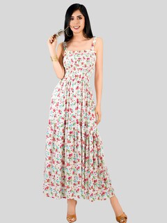 Foto 4 | Foto 4 | Vestido Maxi Casual Mujer Largo Ves-1027 Blanco D2 Cómodo De Tirantes