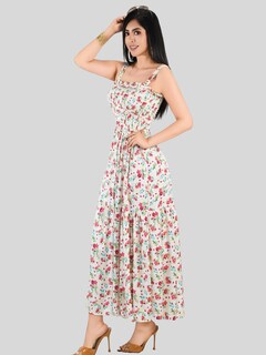 Foto 5 | Foto 5 | Vestido Maxi Casual Mujer Largo Ves-1027 Blanco D2 Cómodo De Tirantes