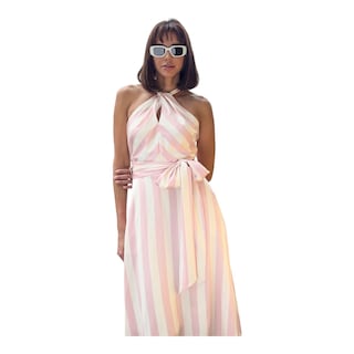 Foto 1 | Foto 1 | Vestido Tipo Halter Color Rosa/hueso Mussi