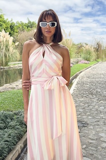 Foto 2 | Foto 2 | Vestido Tipo Halter Color Rosa/hueso Mussi
