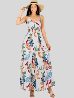 Foto 6 | Foto 6 | Pack De 2 Vestidos Maxi Casual Ves-1017-px2 Blanco Y Negro Mujer Largo Cómodo De Tirantes