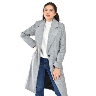 Foto 4 | Foto 4 | Abrigo Largo Roman Fashion /juvenil 1680 (gris Con Textura) Gris