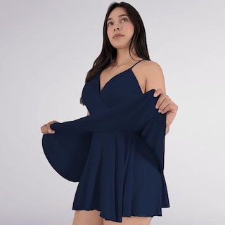 Foto 3 | Foto 3 | Jumper Vestido Casual Mujer Short Falda Azul Marino Sea Brazil