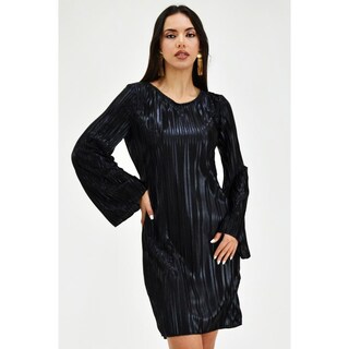 Foto 1 | Foto 1 | Vestido Plisado de Fiesta Roman Fashion V-ST-1200 Negro