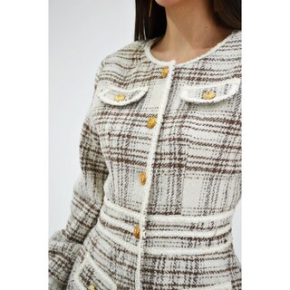 Foto 4 | Foto 4 | Vestido Tipo Chanel Roman Fashion Tallas Extras 1577 color Beige