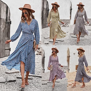 Foto 4 | Foto 4 | Venta Internacional - Vestido para Mujer Manga Larga con Escote en V