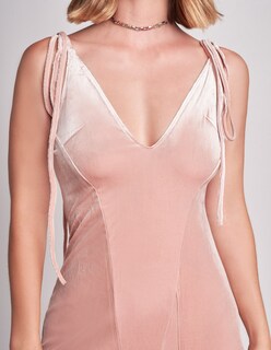 Foto 3 | Foto 3 | Vestido Devendi Color Rosa Gamuza Tirantes