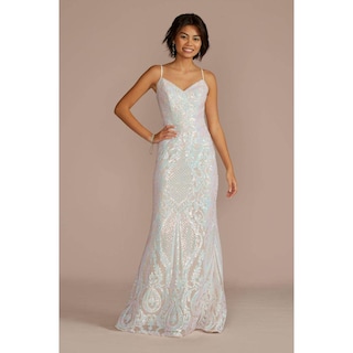 Foto 1 | Foto 1 | Vestido Largo De Lentejuela David's Bridal Blanco