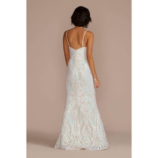 Foto 3 | Foto 3 | Vestido Largo De Lentejuela David's Bridal Blanco