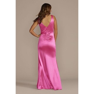 Foto 2 | Foto 2 | Vestido Largo Satinado De Escote En V David's Bridal Rosa