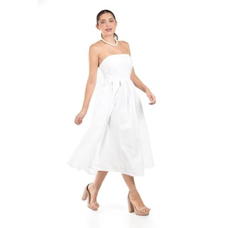Foto 2 | Foto 2 | Vestido Strapless De Corte Midi Roman Fashion /juvenil 14387 (blanco) Blanco