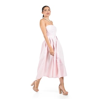 Foto 2 | Foto 2 | Vestido Strapless De Corte Midi Roman Fashion /juvenil 14387 (palo De Rosa) Rosa