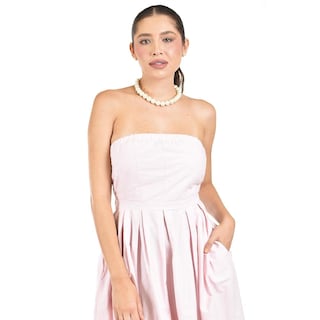 Foto 4 | Foto 4 | Vestido Strapless De Corte Midi Roman Fashion /juvenil 14387 (palo De Rosa) Rosa