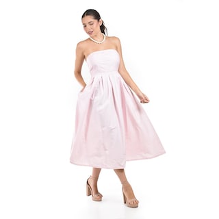 Foto 5 | Foto 5 | Vestido Strapless De Corte Midi Roman Fashion /juvenil 14387 (palo De Rosa) Rosa