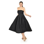 Vestido Strapless De Corte Midi Roman Fashion /juvenil 14387 (negro) Negro