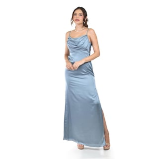 Foto 5 | Foto 5 | Vestido De Escote Drapeado Roman Fashion /juvenil  2005 (azul Claro) Azul