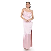 Vestido De Escote Drapeado Roman Fashion /juvenil  2005 (palo De Rosa) Rosa