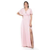 Vestido Largo con Abertura Roman Fashion Juvenil