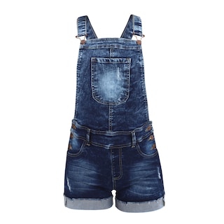 Foto 1 | Foto 1 | Jumper Short De Mezclilla Overol Peto Para Dama/ Pineda Jeans/ Azul Deslavado