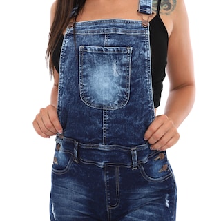 Foto 3 | Foto 3 | Jumper Short De Mezclilla Overol Peto Para Dama/ Pineda Jeans/ Azul Deslavado