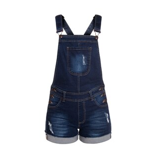 Foto 1 | Foto 1 | Jumper Peto Short De Mezclilla Stretch para Dama Pineda Jeans Stone