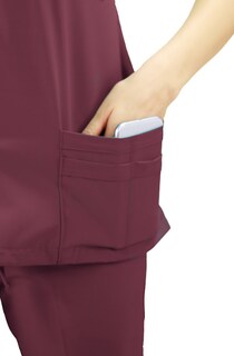 Foto 2 | Foto 2 | U4u Uniforms Conjunto Médico Dama Antifluidos — Filipina Cuello V Y Pantalón Costuras Reforzadas 11 Bolsillos