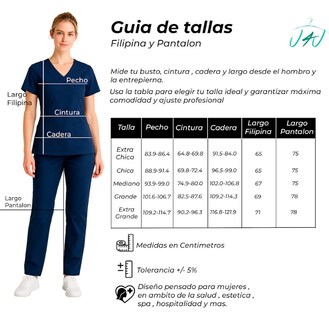 Foto 5 | Foto 5 | U4u Uniforms Conjunto Médico Dama Antifluidos — Filipina Cuello V Y Pantalón Costuras Reforzadas 11 Bolsillos