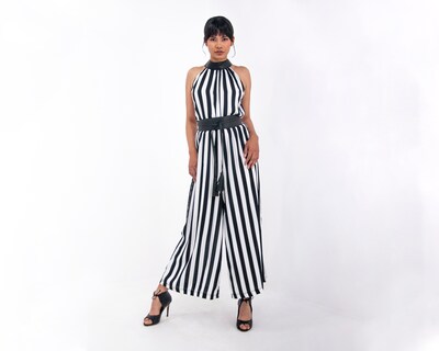 Foto 1 | Foto 1 | Jumpsuit De Dama A Ángelozano De Mezclilla Azul, Con Cinto Camel, Al-w40