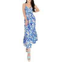 Vestidos Casuales O Elegantes Mujer Largo Dama Color Azul Fiesta Fresco