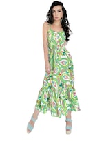 Vestidos Casuales O Elegantes Mujer Largo Dama Color Verde Fiesta Fresco